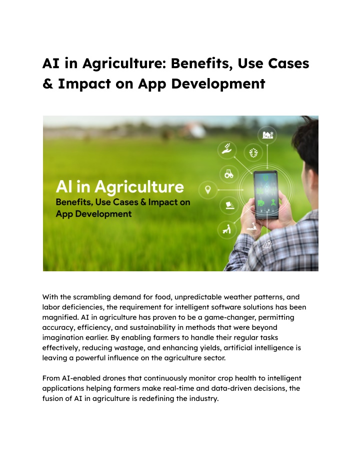 ai in agriculture benefits use cases impact