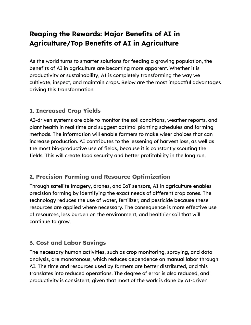 reaping the rewards major benefits