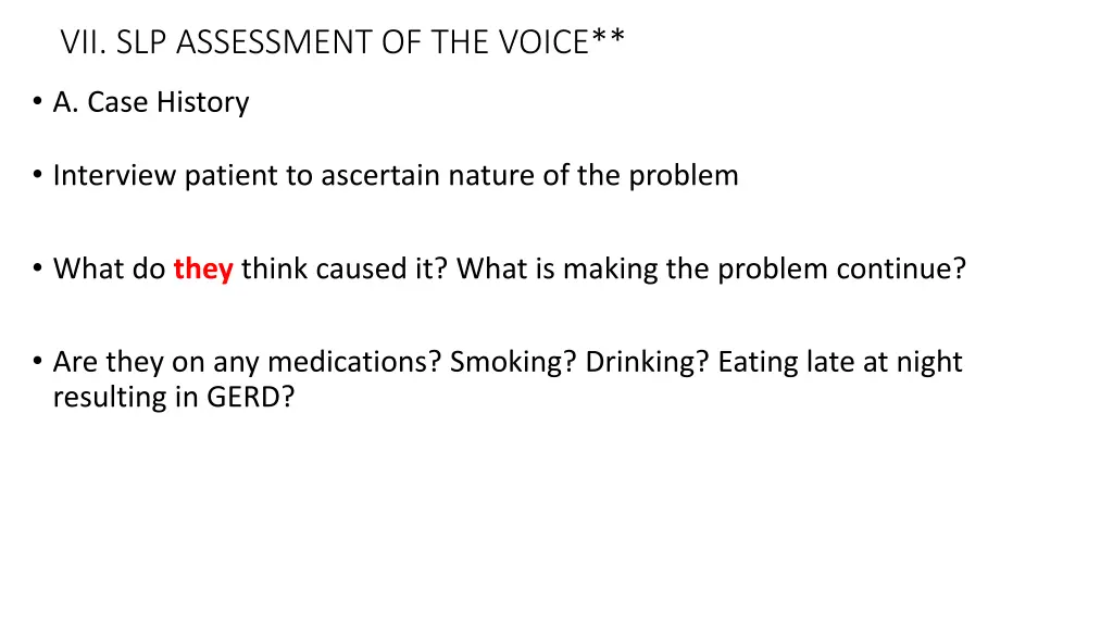 vii slp assessment of the voice