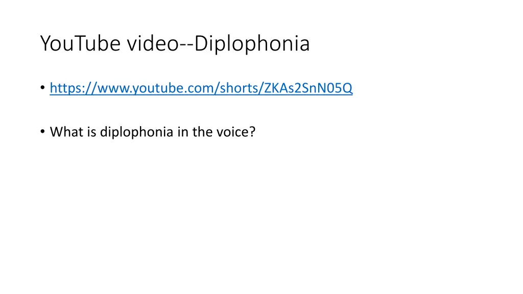 youtube video diplophonia