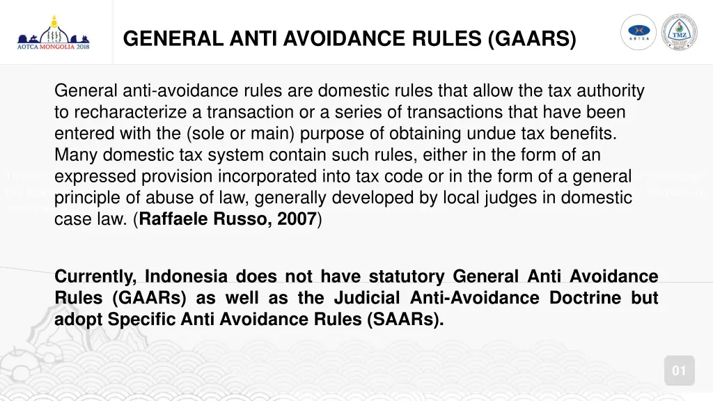 general anti avoidance rules gaars