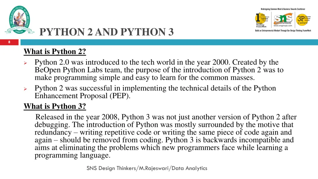 python 2 and python 3