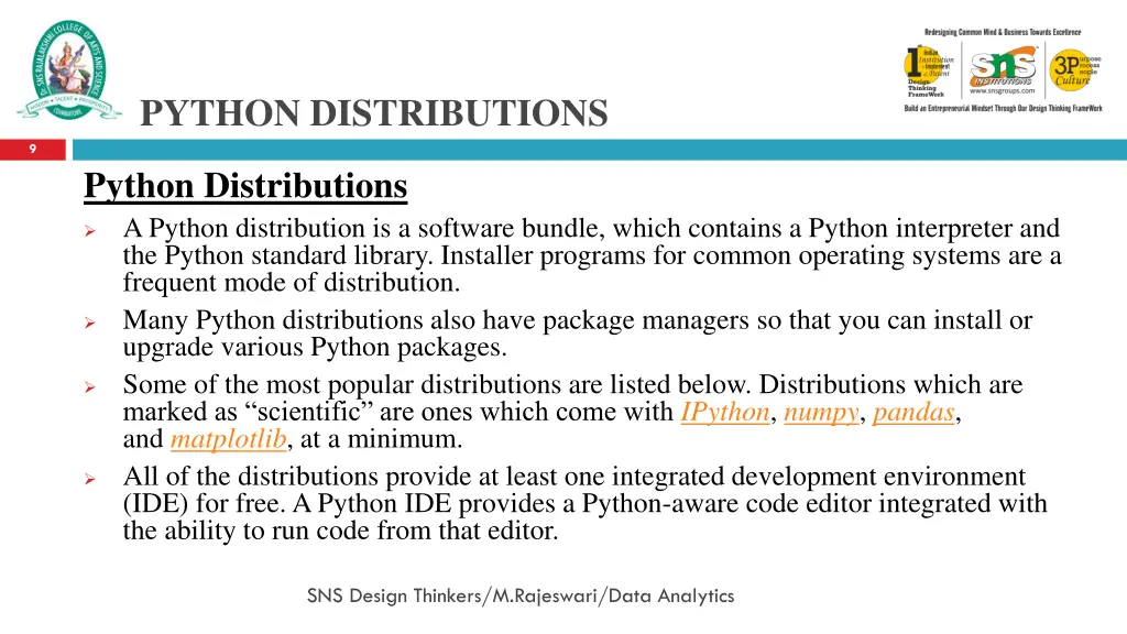python distributions