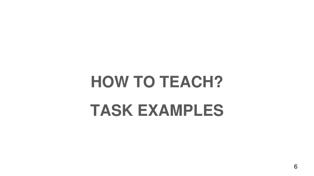 how to teach