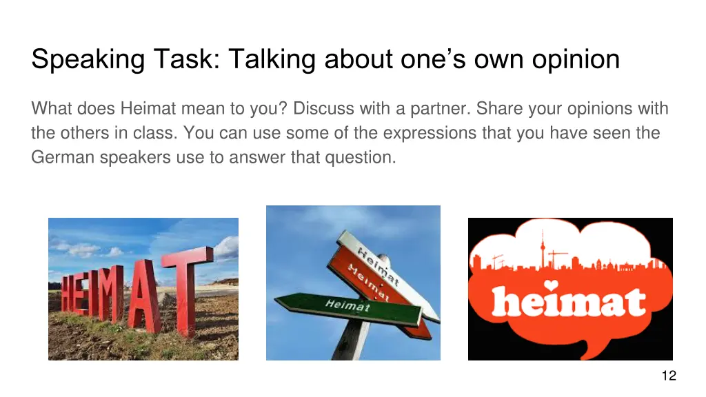 speaking task talking about one s own opinion