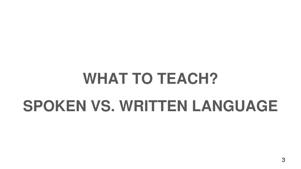 what to teach