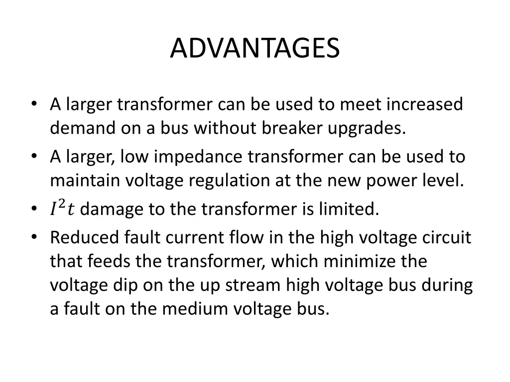 advantages