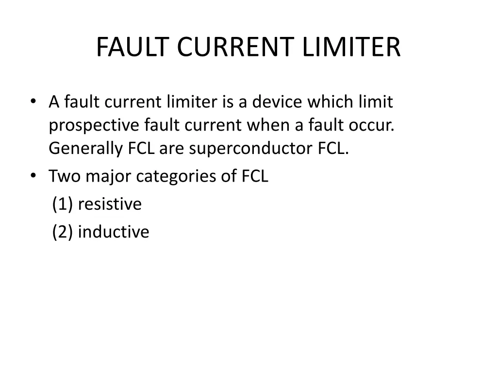 fault current limiter