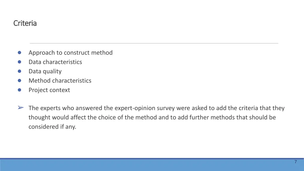 criteria criteria