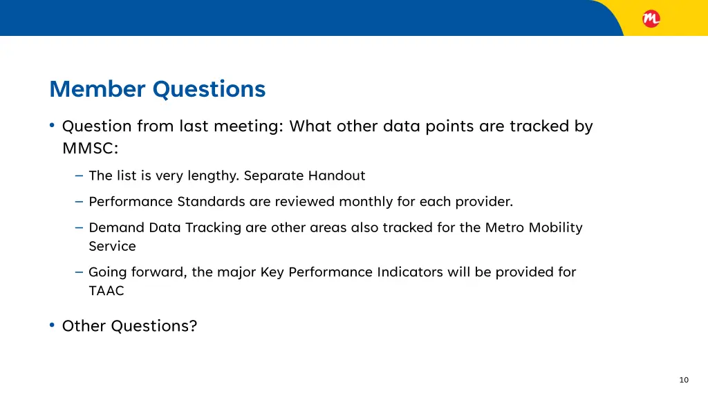 member questions