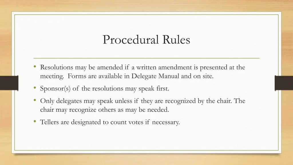 procedural rules
