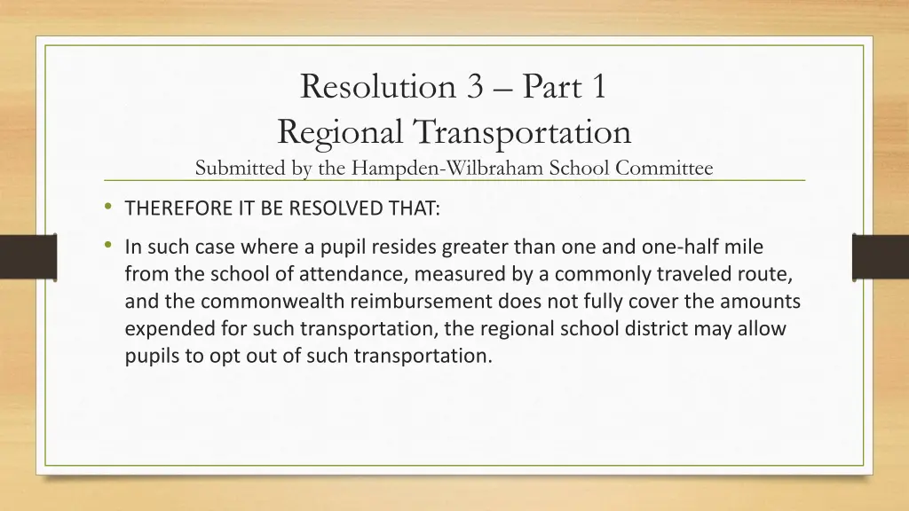 resolution 3 part 1 regional transportation