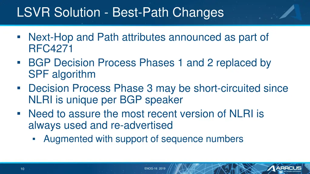 lsvr solution best path changes