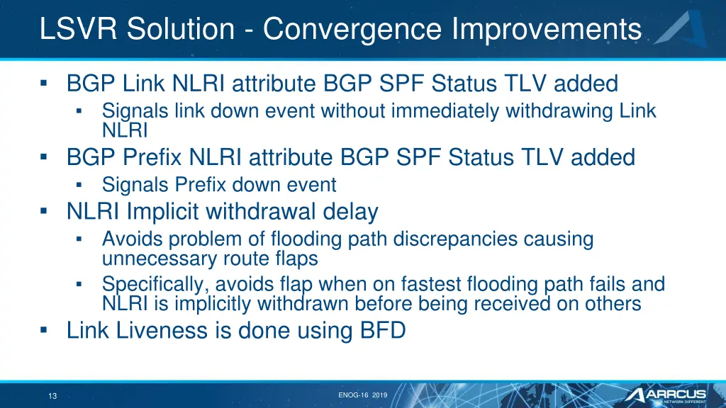 lsvr solution convergence improvements