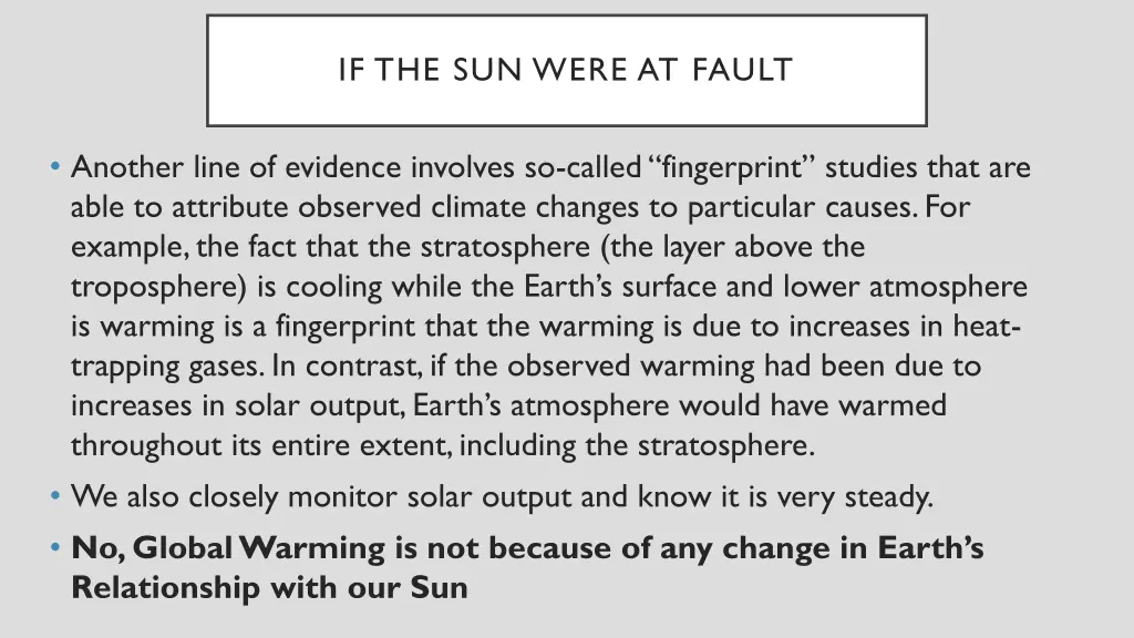 if the sun were at fault