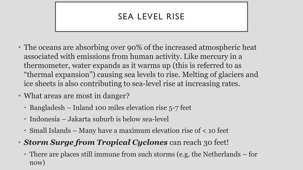 sea level rise