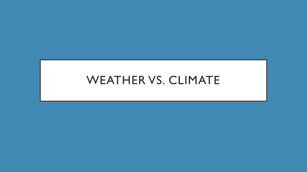 weather vs climate