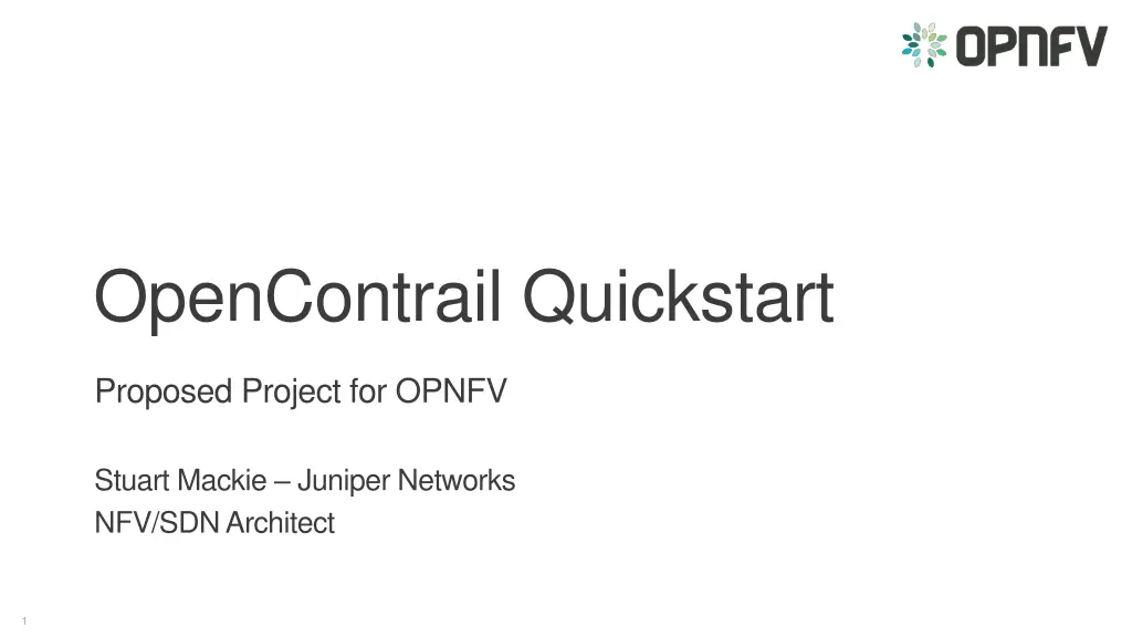 opencontrail quickstart