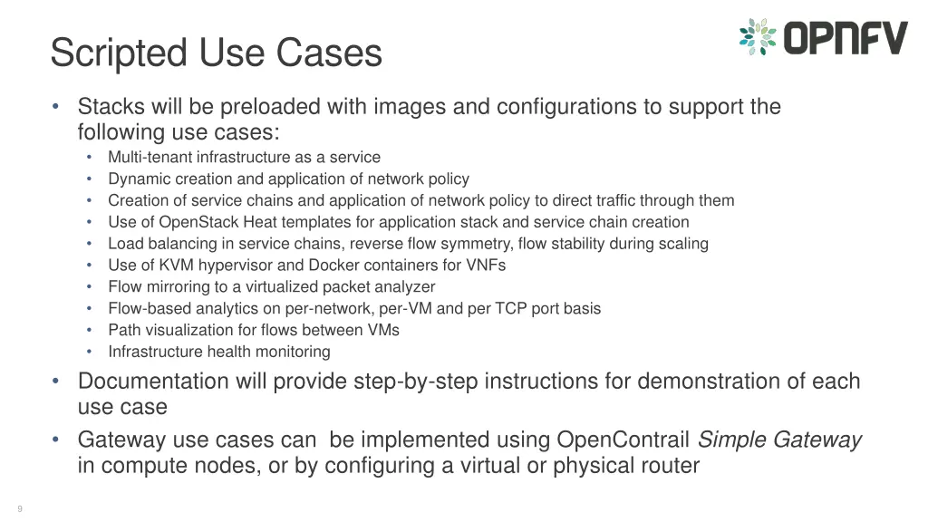 scripted use cases