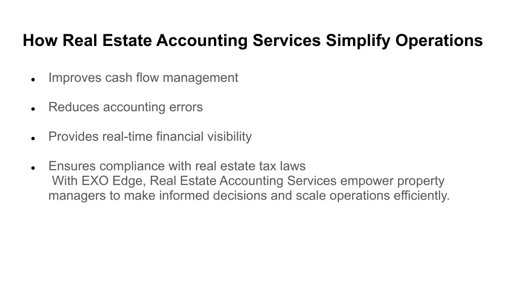 how real estate accounting services simplify