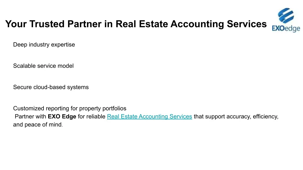 your trusted partner in real estate accounting