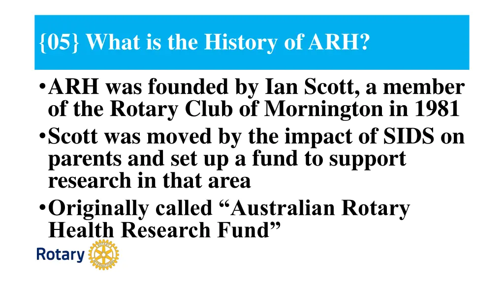 05 what is the history of arh