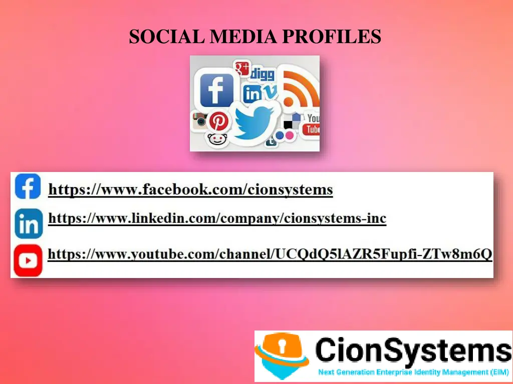 social media profiles