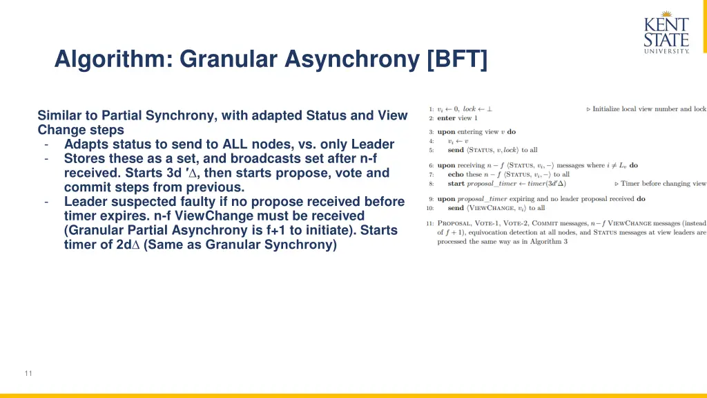 algorithm granular asynchrony bft