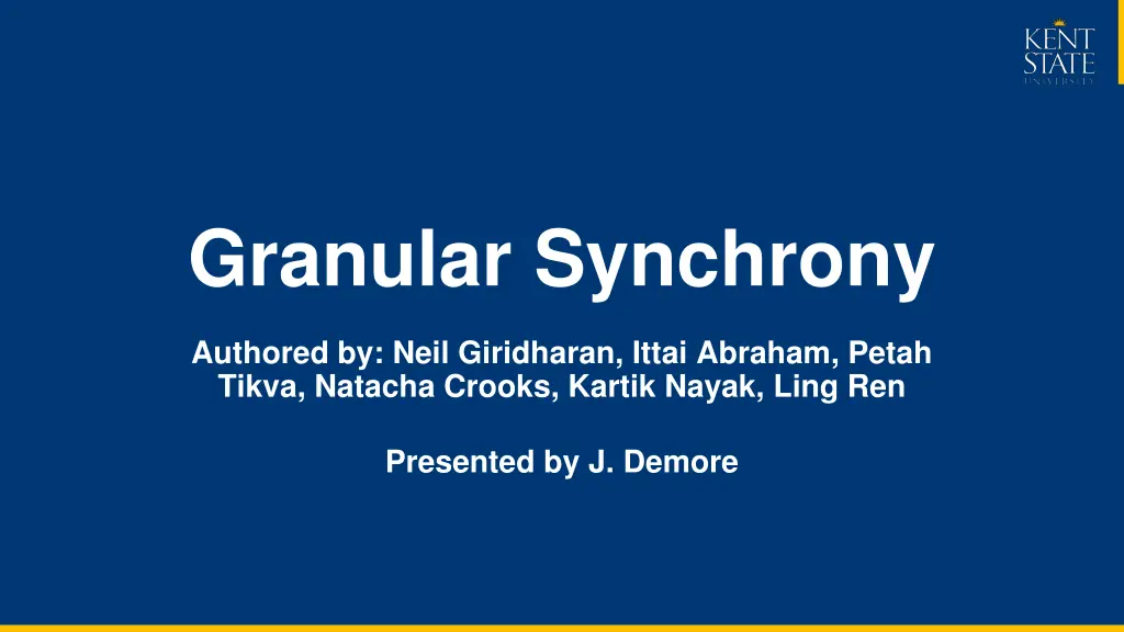 granular synchrony