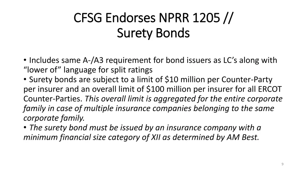 cfsg endorses nprr 1205 cfsg endorses nprr 1205 1