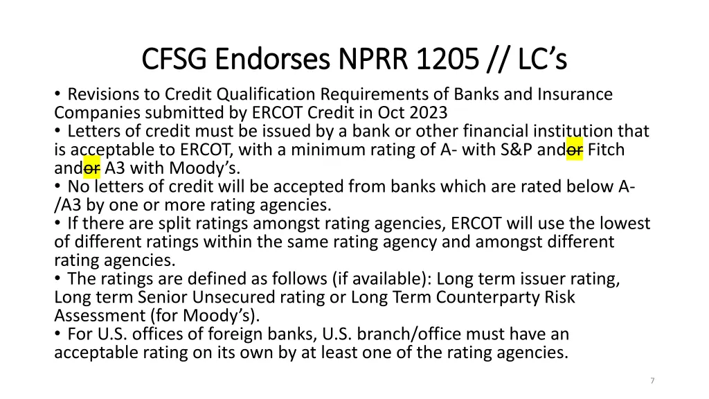 cfsg endorses nprr 1205 lc s cfsg endorses nprr