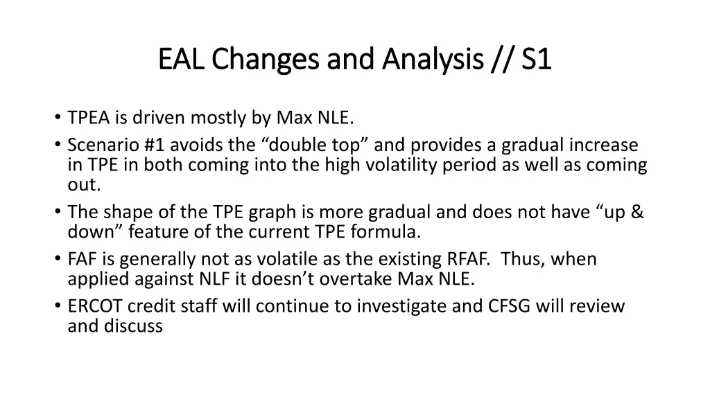 eal changes and analysis s1 eal changes 1