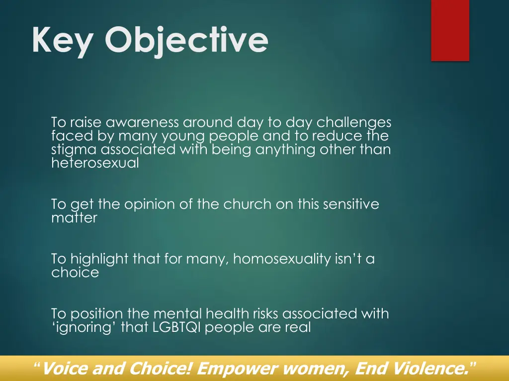 key objective
