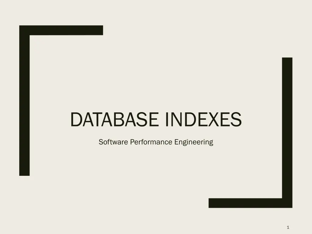 database indexes