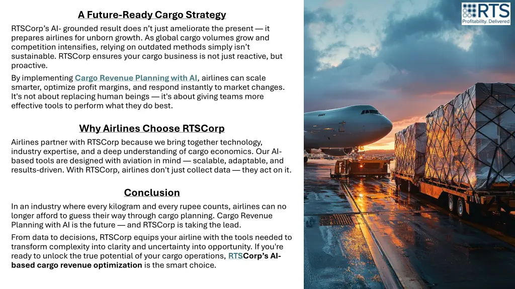 a future ready cargo strategy rtscorp