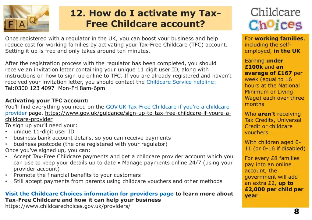 12 how do i activate my tax free childcare account