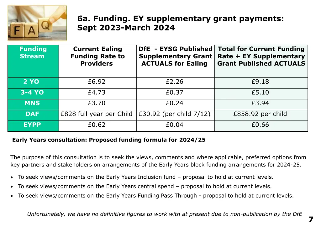 6a funding ey supplementary grant payments sept