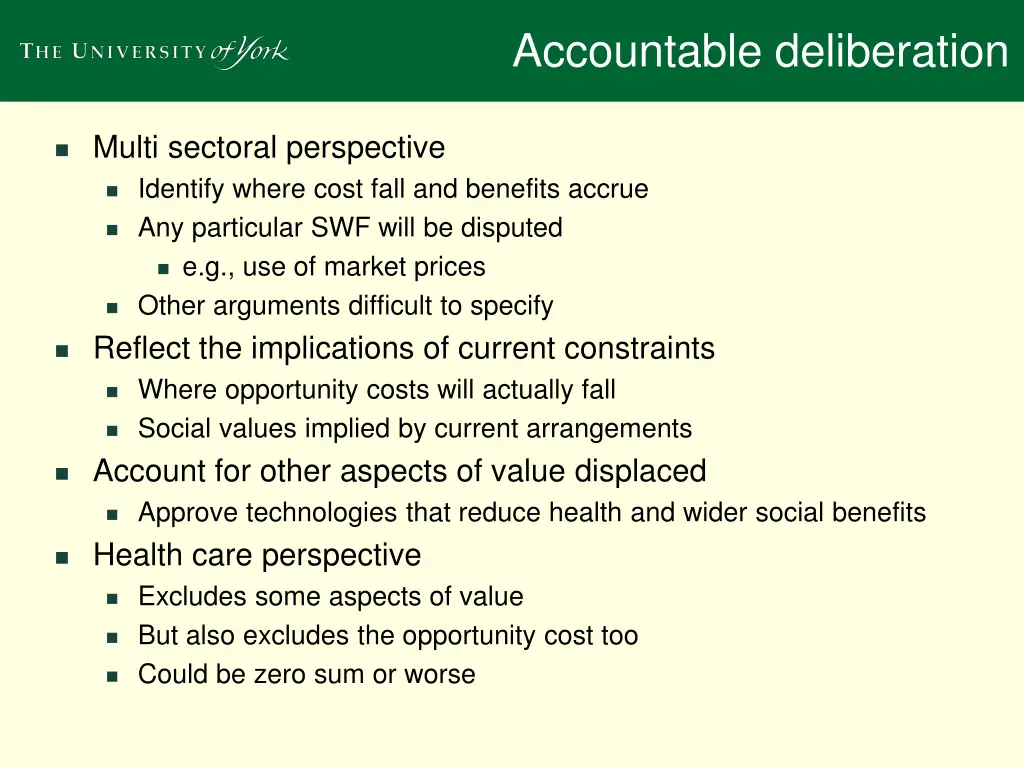 accountable deliberation