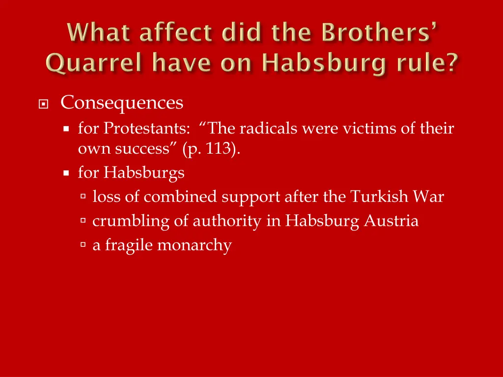 consequences for protestants the radicals were