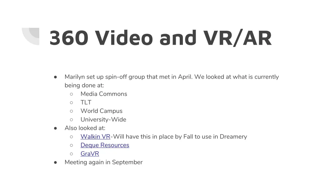 360 video and vr ar
