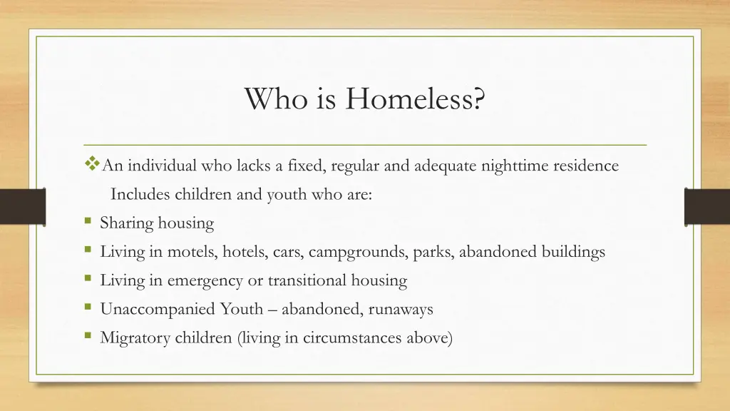 who is homeless