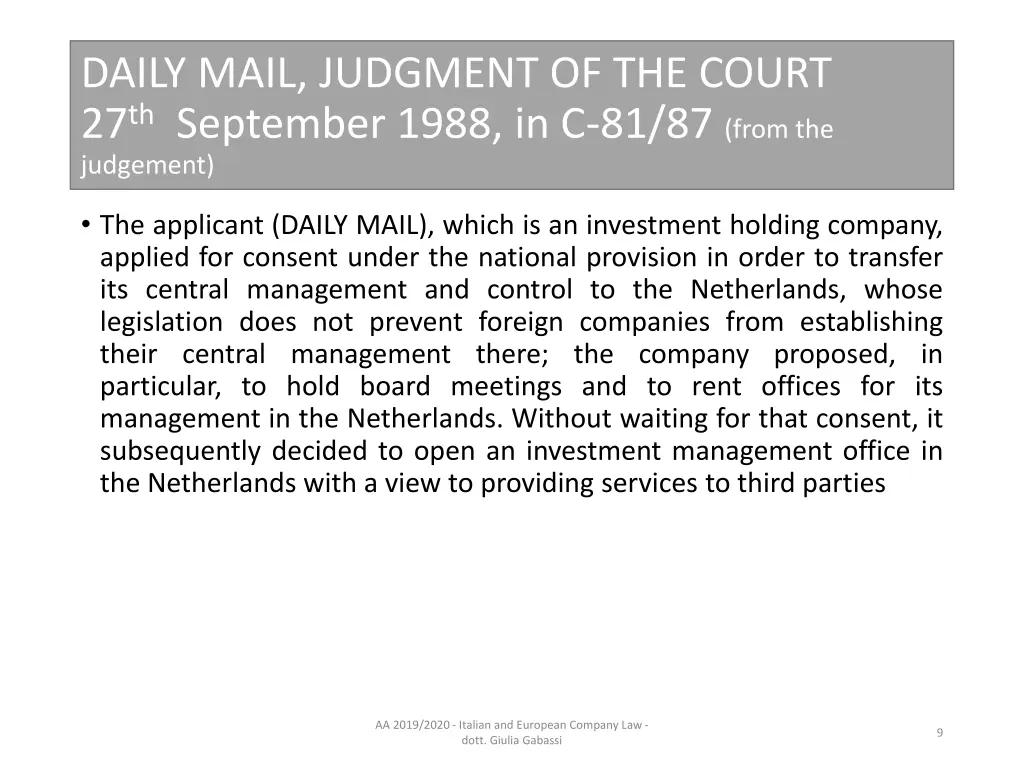 daily mail judgment of the court 27 th september