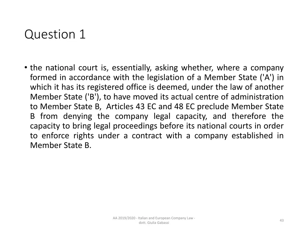 question 1