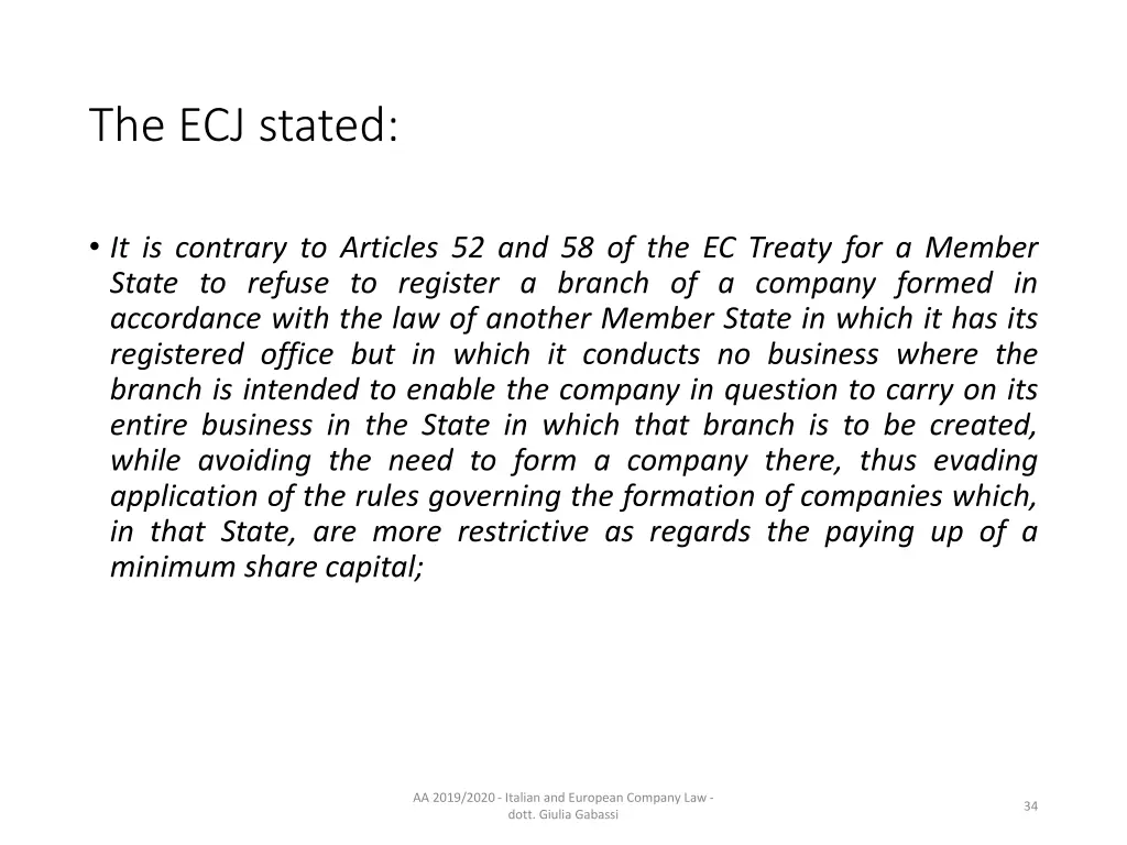the ecj stated 1