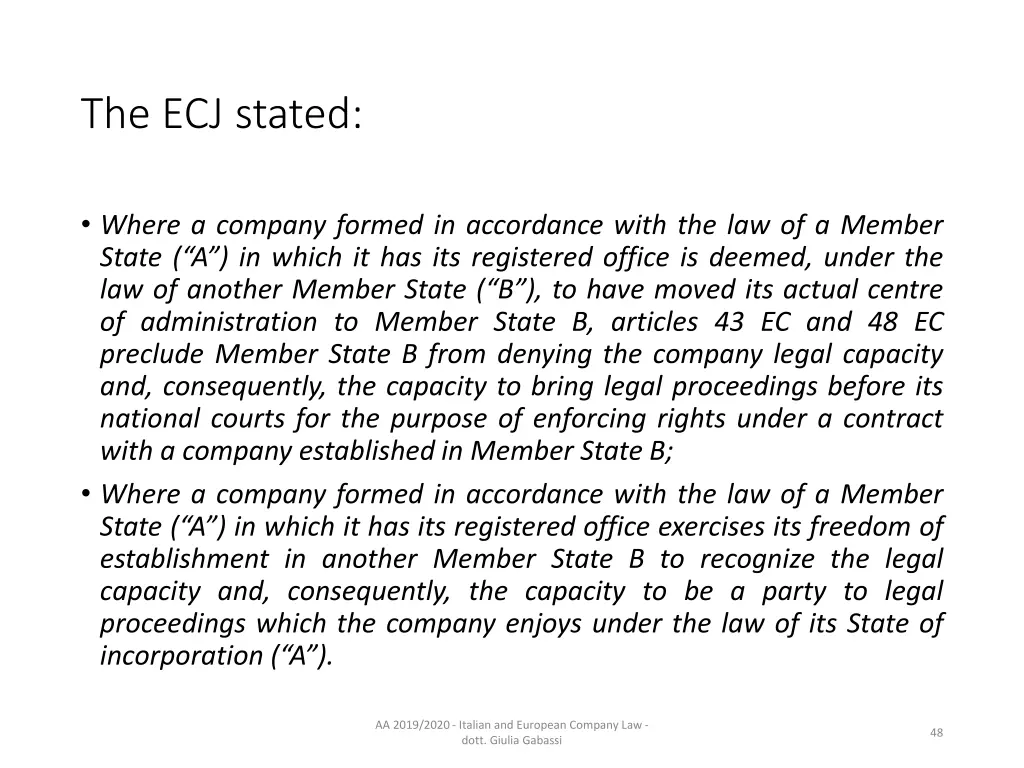 the ecj stated 2