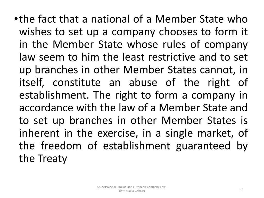 the fact that a national of a member state