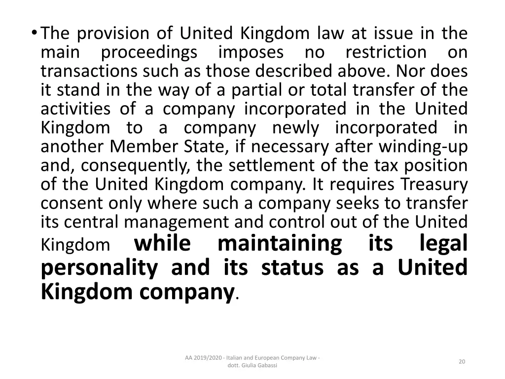 the provision of united kingdom law at issue