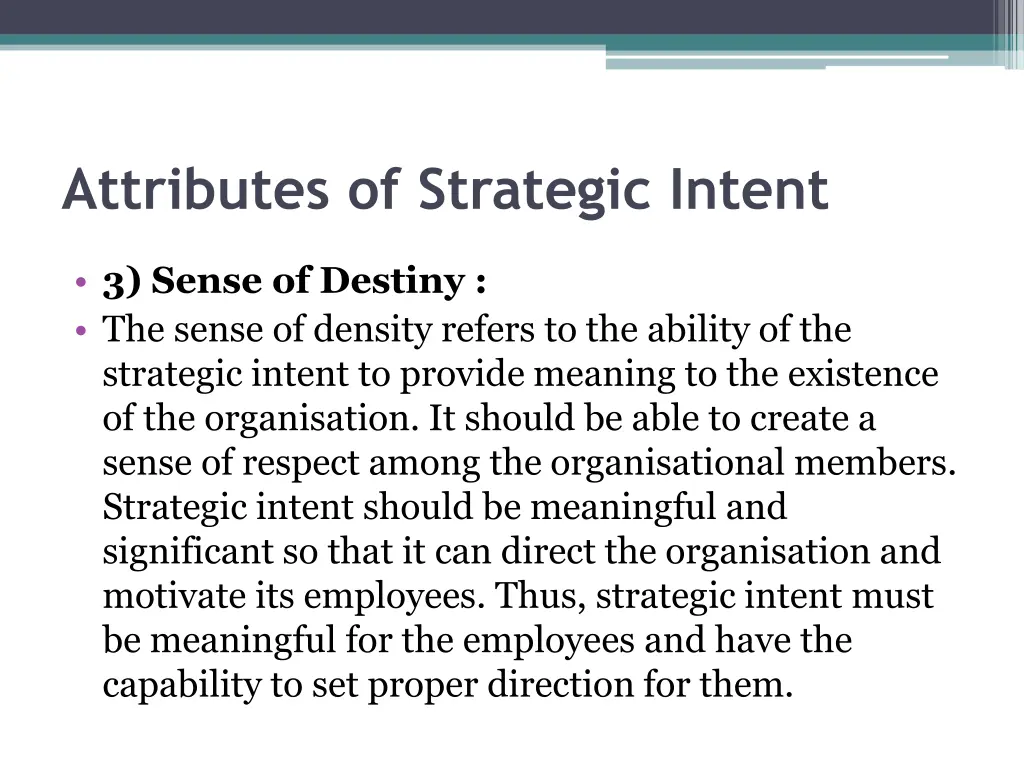 attributes of strategic intent 2