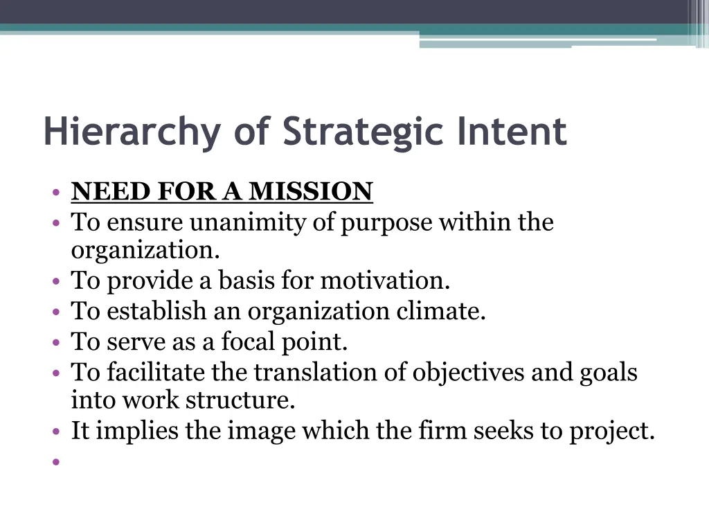 hierarchy of strategic intent 4