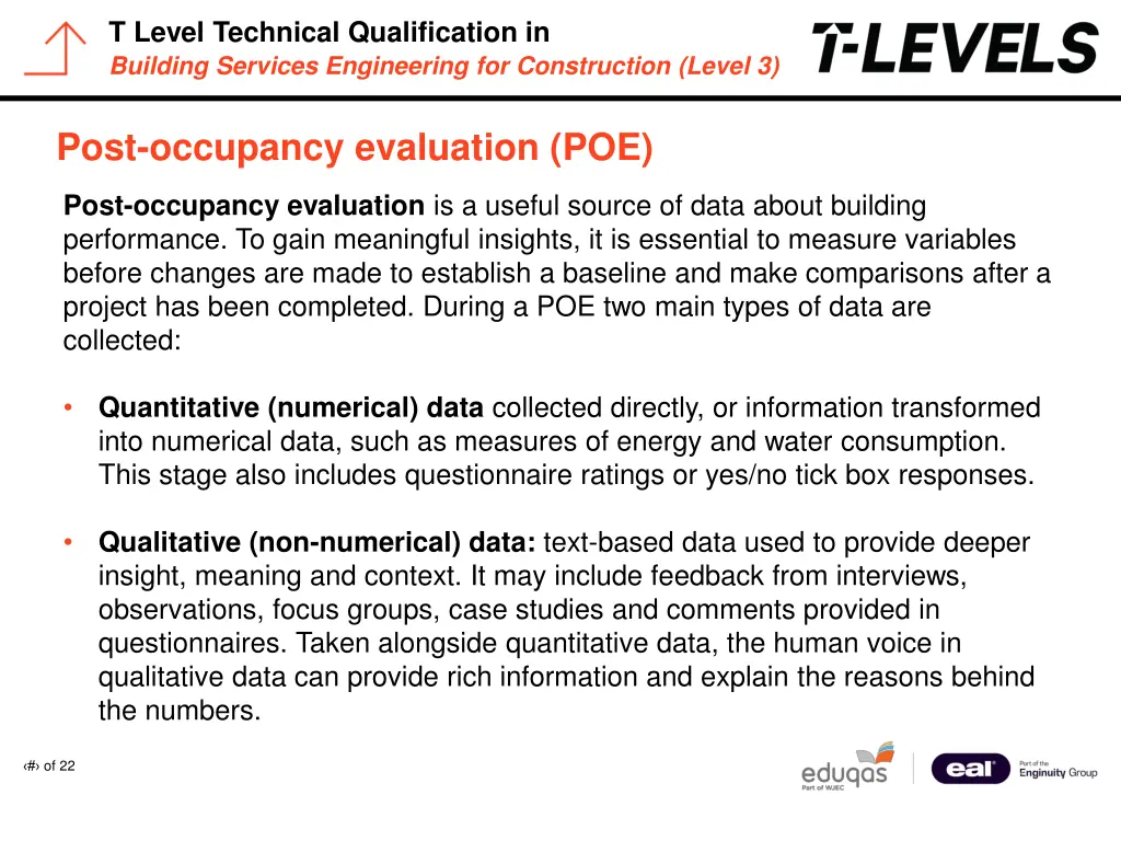 t level technical qualification in building 10